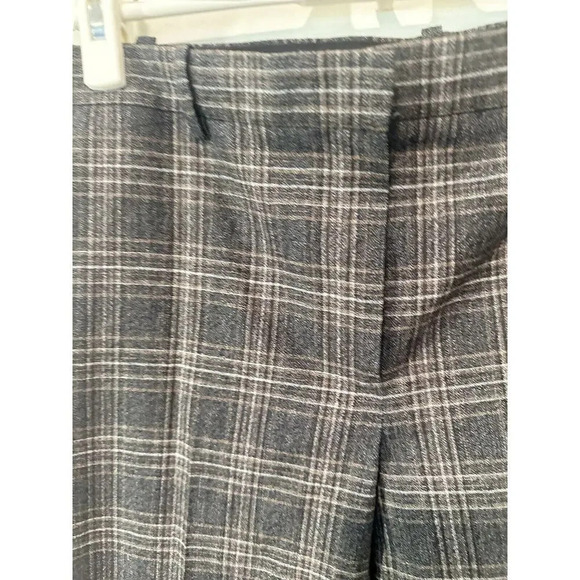 Theory Womens Slim Cropped Pant in Plaid Wool Size 8 1087 - Picture 4 of 11